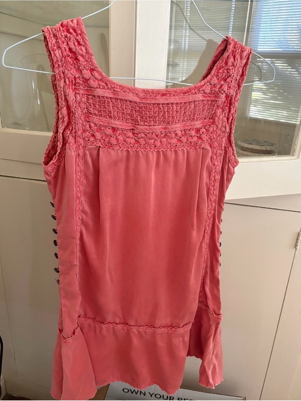 Free People Rosewood Lace Yoke Tank - Picture 7 of 8